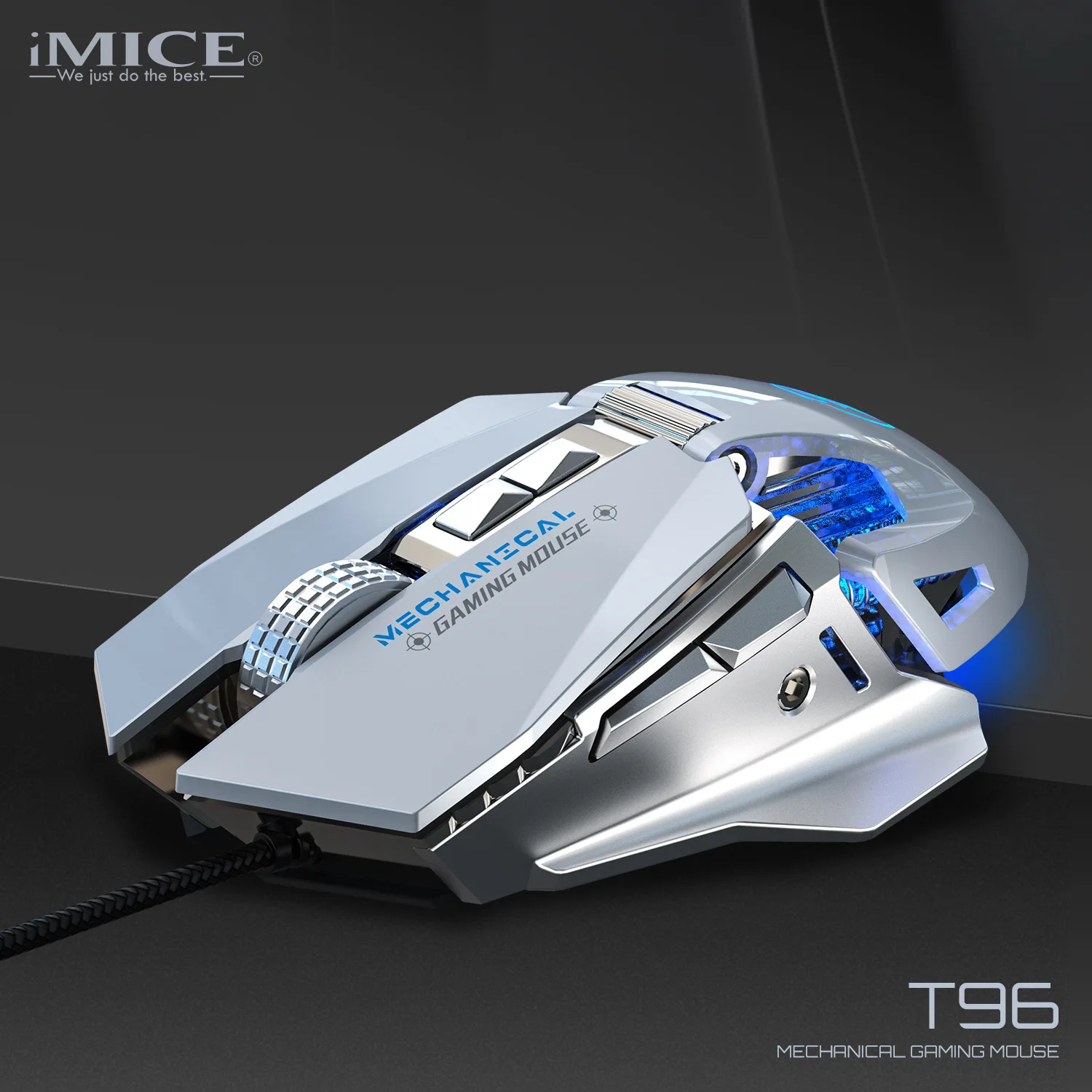 Imagem -02 - Imice Novo T96 Usb Wired Gaming Programação Mouse Peso Pode Ser Aumentado ou Diminuído para Laptops pc