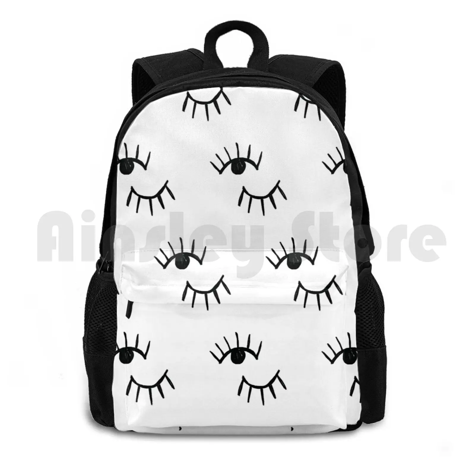 

Handrawn Minimalist Eyes Trendy / Hipster / Tumblr Meme Outdoor Hiking Backpack Riding Climbing Sports Bag Funny Trendy