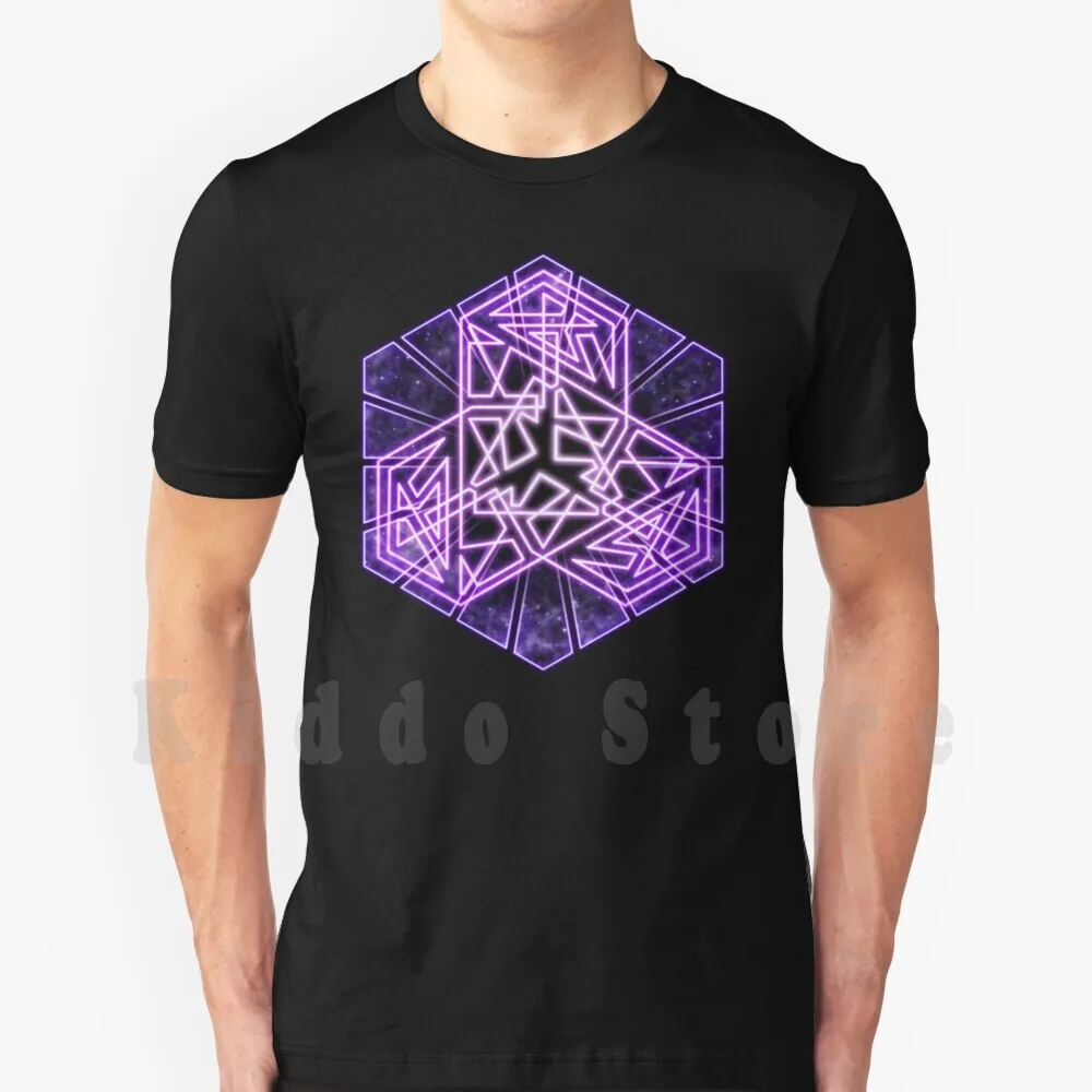 Infinitiae T Shirt DIY Big Size 100% Cotton Neo Blue Ultraviolet Blacklight Trippy Glow Psychedelic Fluro Psytrance Uv