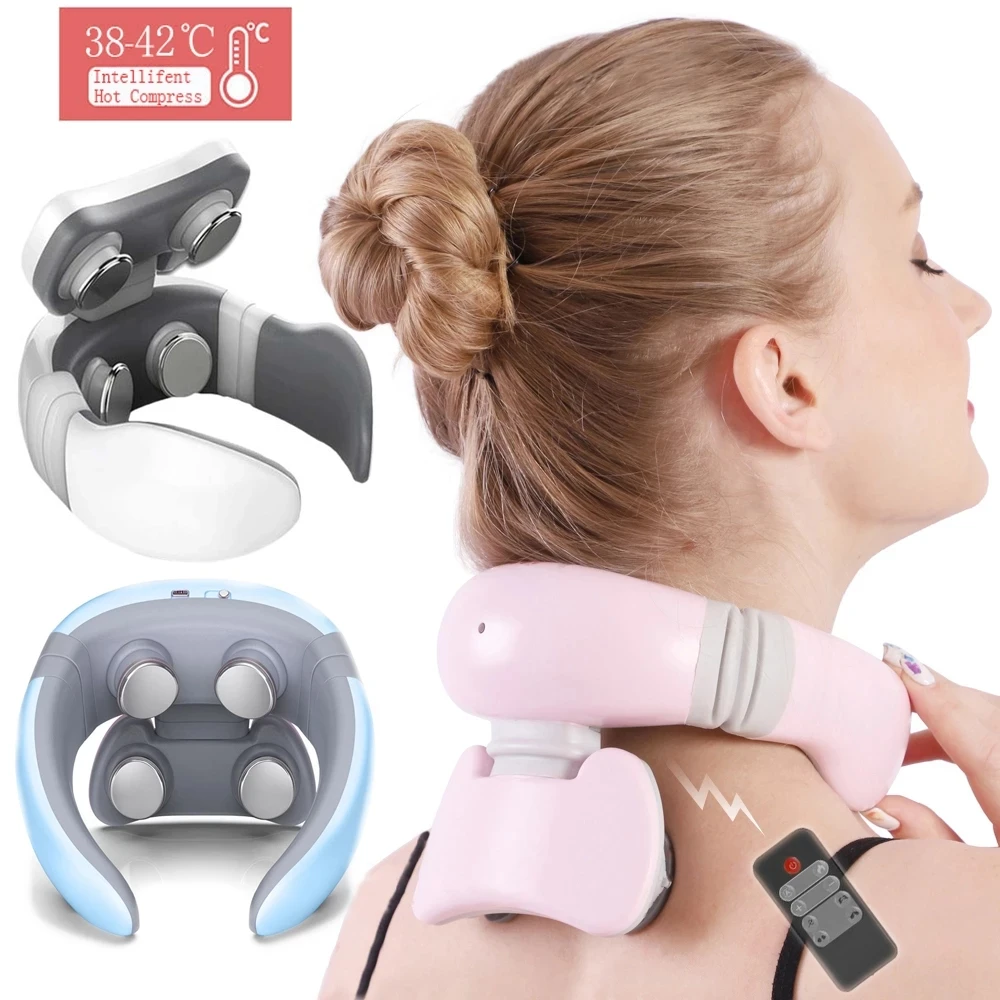 

Syeosye Electric Neck Massager 6 Modes Neck Pulse Back Power Far Infrared Heating Pain Relief Tool Health Care Neck Relaxation