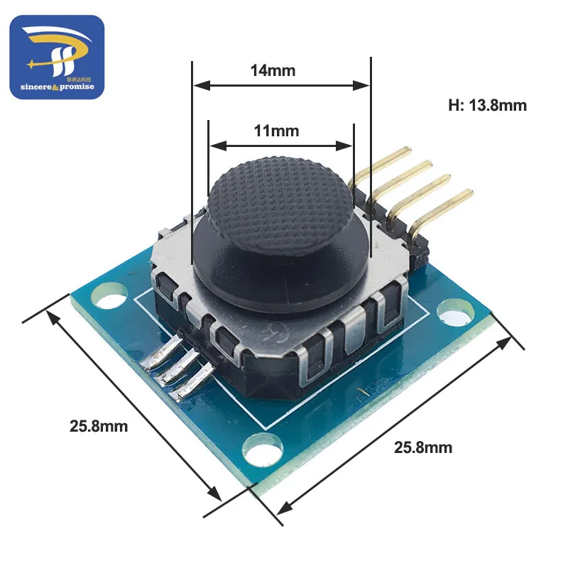 Dual-Axis Mini XY Joystick Module PSP 2-Axis Analog 3V-5V Thumb Joystick Module For Arduino