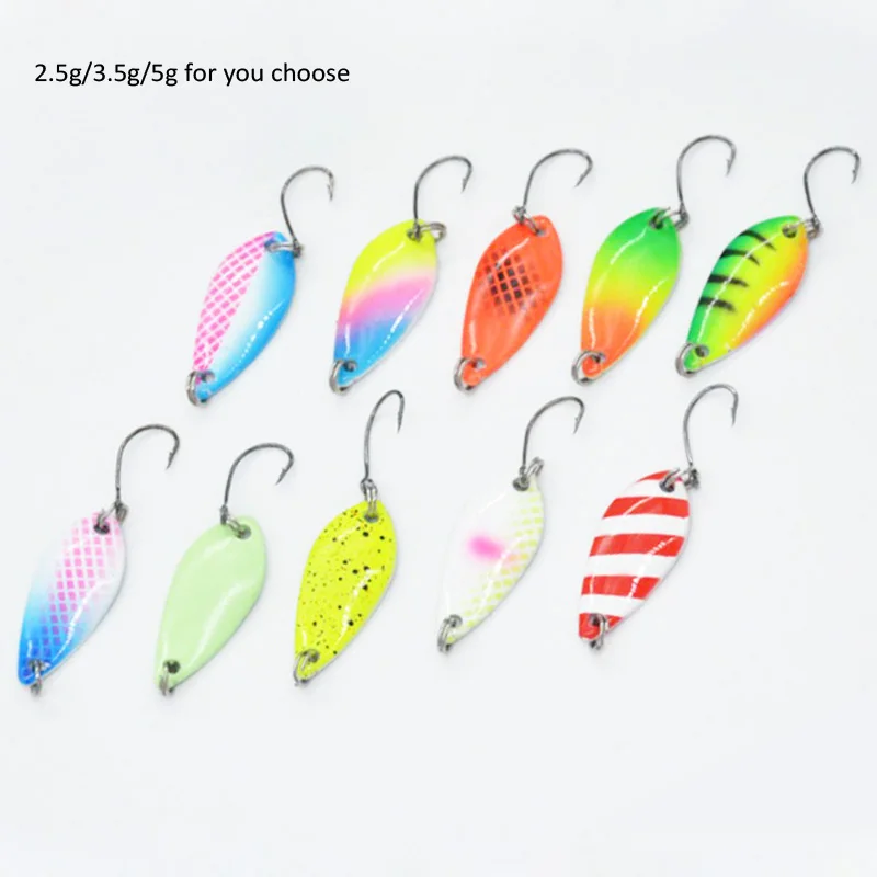 10Pcs/Lot 2.5g/3.5g/5g Spoon Lure Set Fishing Metal Bait for Lake Sea Carp Bass Wobbler Small Mini Spinner Trout Jig Hard Baits