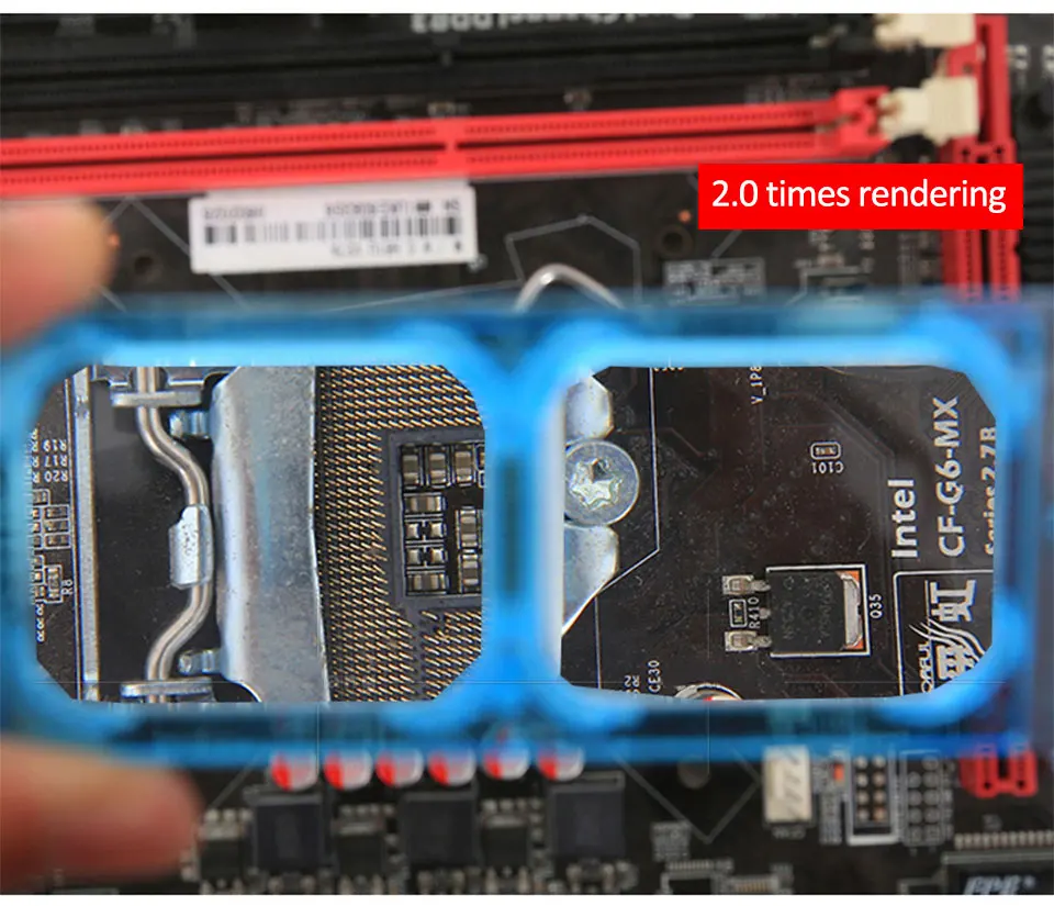 Stirnband-Lupe 1,5X2X2,5X3,5X 4-Linsen-Vergrößerungsglas mit LED-Beleuchtung, Kopfmontierte Lupe für Uhrenreparatur, Schmuck und Lesen – Detail 9