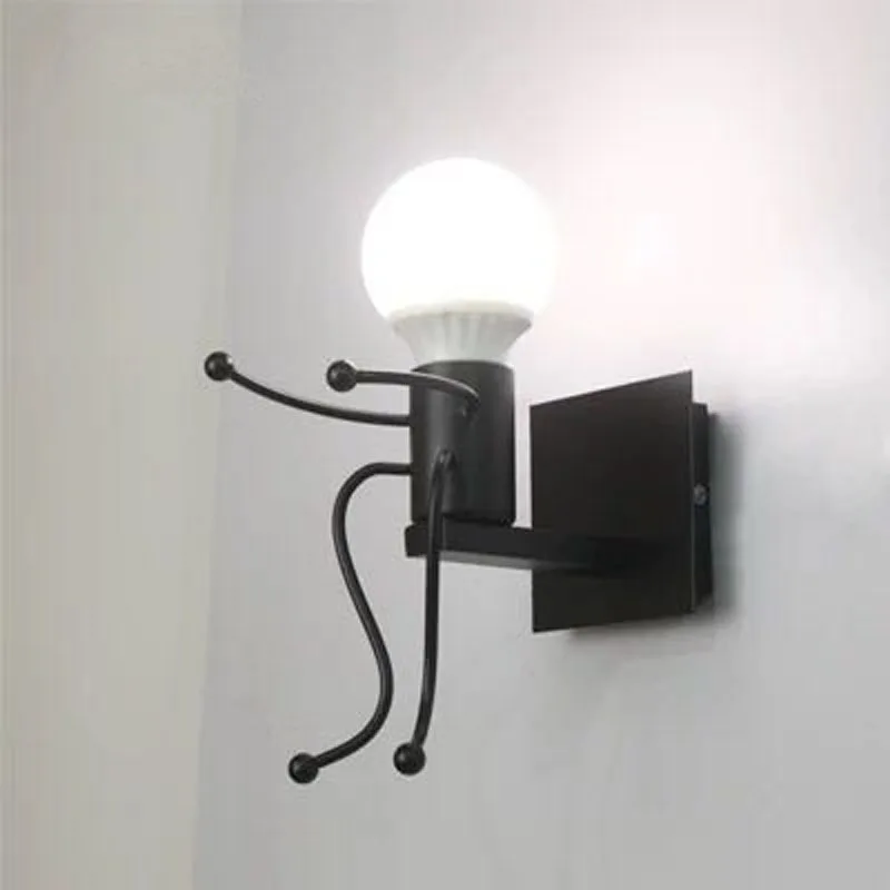 New LED Wall Lamp Creative Wall Lamp Pendant Lamp 5W 7W Iron Dwarf Shape Bedroom Bedside Lamp Children Room Living Room