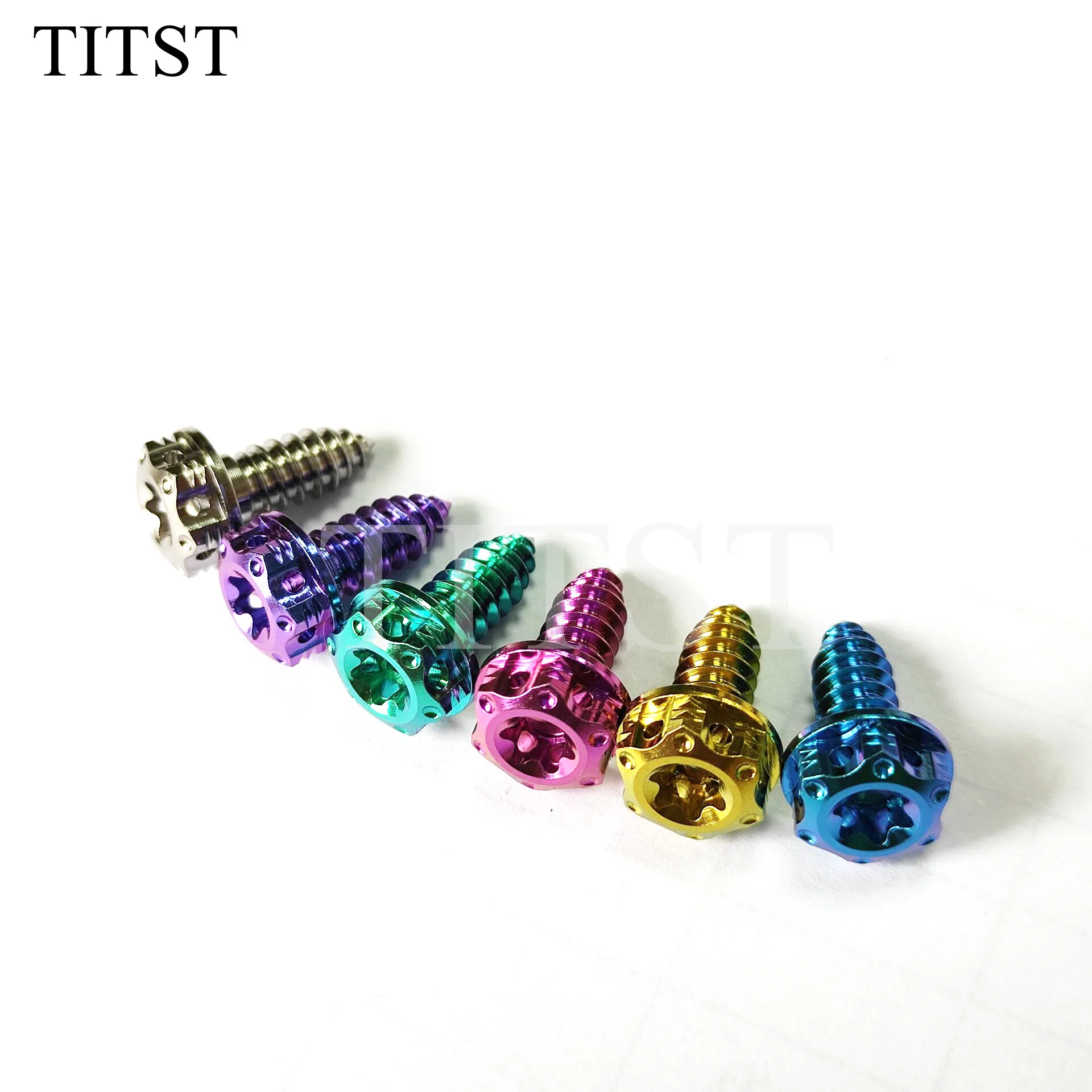 

TITST M6x15mm titanium self tapping bolts for racing （ One Lot = 10PCS )