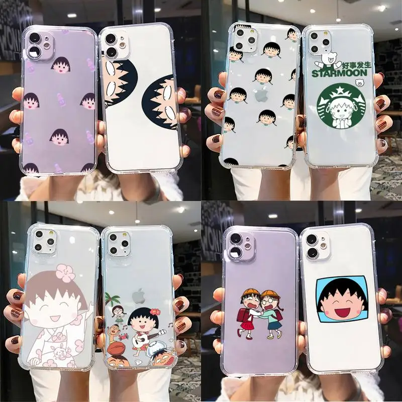 Japan Chibi Maruko Phone Case For iPhone 11 12 pro max 13 mini X XS MAX 6s 7 8 Plus XR Clear funda Capa