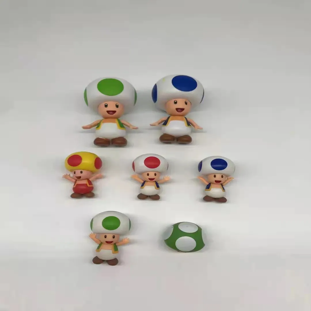 Fire Toad Blue Baby Yoshi Cat Toad Action Figures Decor Toy Doll Gift Collectibles 2 Inch World of Nintendo No Box Loose