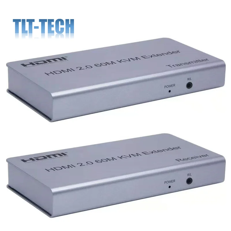 One Pair 4K 60hz HDMI 2.0 KVM Extender Over Ethernet cable cat5/6 distance up to 60 meters support keyboard and mouse