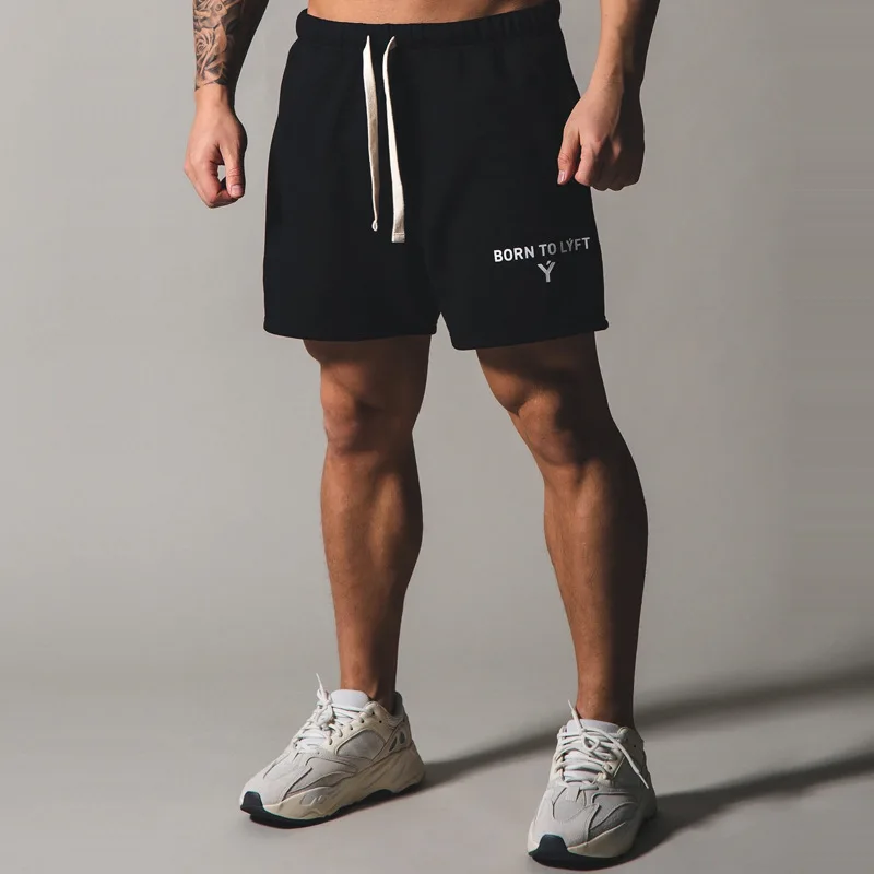 New Men Cotton Shorts Men\'s Loose Short Trousers Fitness Bodybuilding Joggers Mens Brand Durable Sweatpants Workout Short Pants