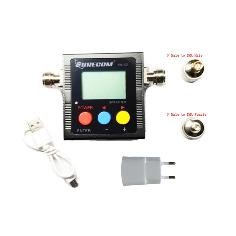 Imagem -06 - Digital Power Swr Medidor para Rádio em Dois Sentidos Vhf Uhf 125525 Mhz Surecom-sw102
