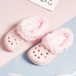 Zuecos de jardín para niños y niñas, zapatillas cálidas de invierno, zapatos de arena para bebés, EUR24-35