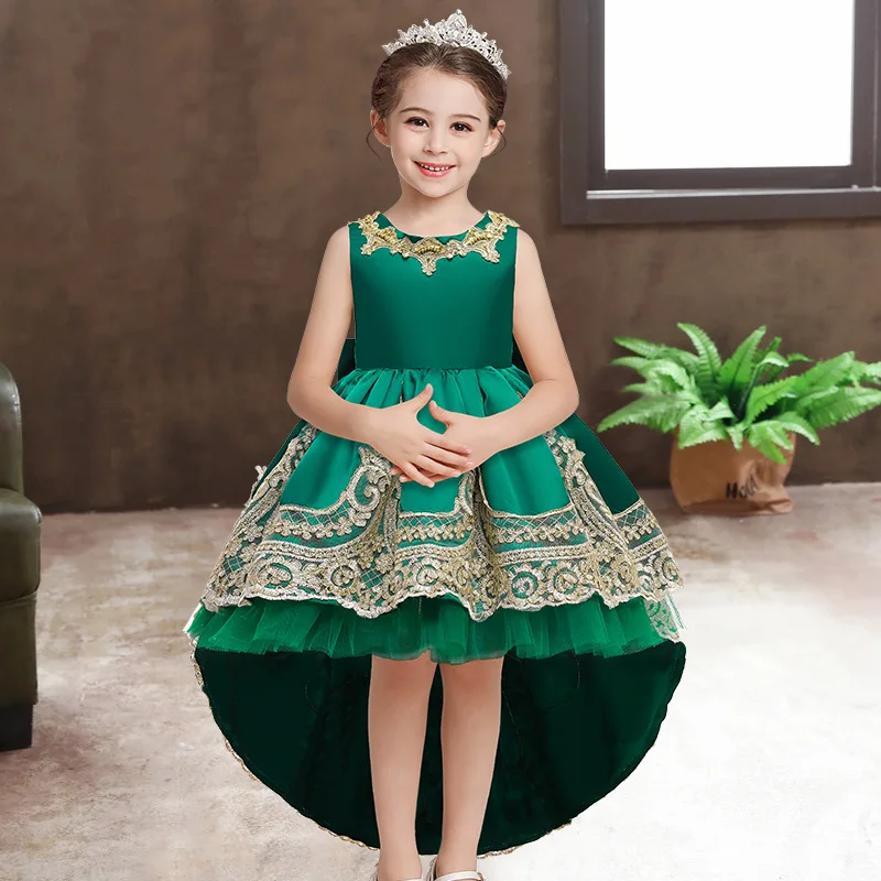 3-8 Years Princess Dress Chidlren Clothes Flower Girls Wedding Evening Lace Ball Gown Elegant Kids Dresses for Girl Party Frocks