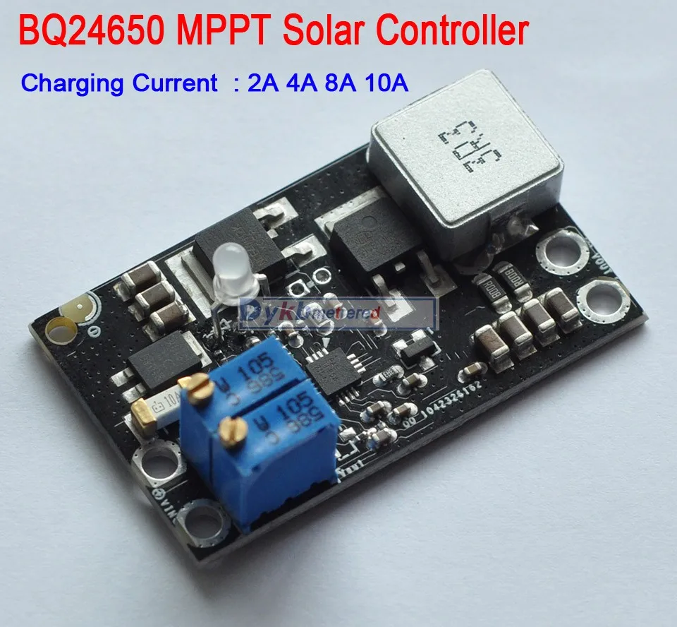 BQ24650 10A MPPT Solar Panel Controller Lithium Battery Li-Ion LiFePO4 Lead Acid Charging 12V 24V Buck Module Adjustable