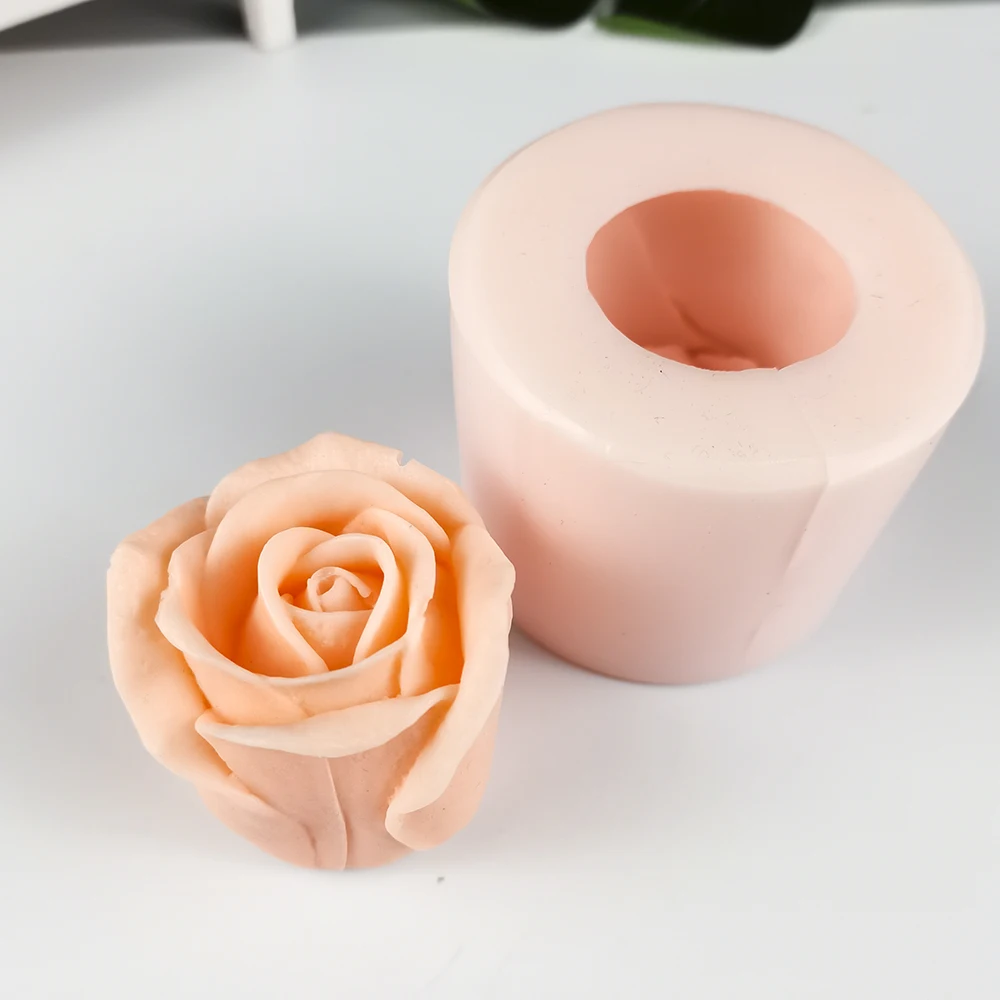 HC0321 PRZY Rose Mold Flowers Mold Mold Silicones Beautiful Roses Bouquet Soap Candle Moulds