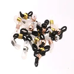 20pcs/lot Stainless Steel Eyeglasses Spectacle Chain Rope Holder Strap Rubber Loop End Eye Glasses Connector DIY Jewelry Making