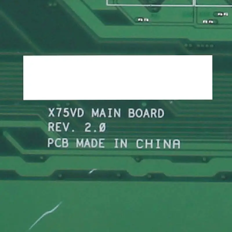 Scheda madre del computer portatile Per ASUS X75VD Notebook Mainboard REV:2.0 SJTNV HM70