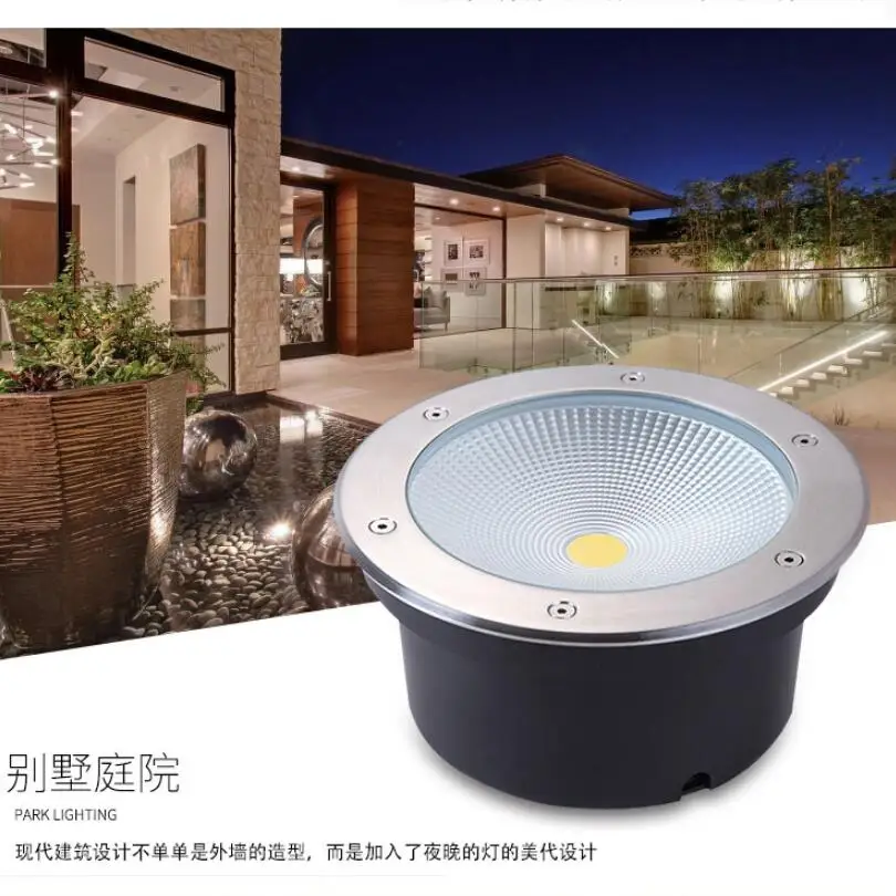 Imagem -06 - Cob Recessed Led Underground Lamp Garden Spot Iluminação de Paisagem Path Buried Yard Iluminação Exterior ac 85265v 20w 30w dc 12v