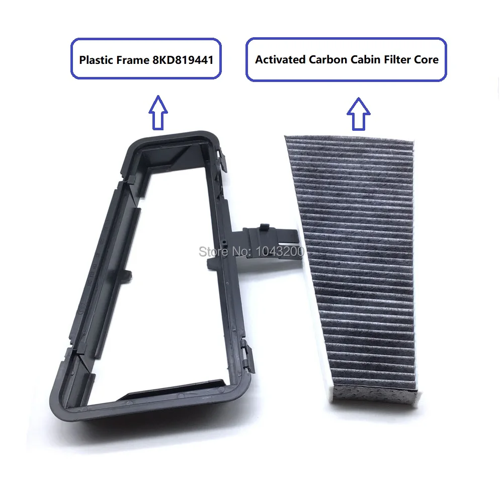 8KD819439A Activated Carbon Cabin Air Filter or Plastic Frame for Audi A4L B8 Q5 A5 S5 8KD819441 / 8KD819439 / 8KD 819 439A