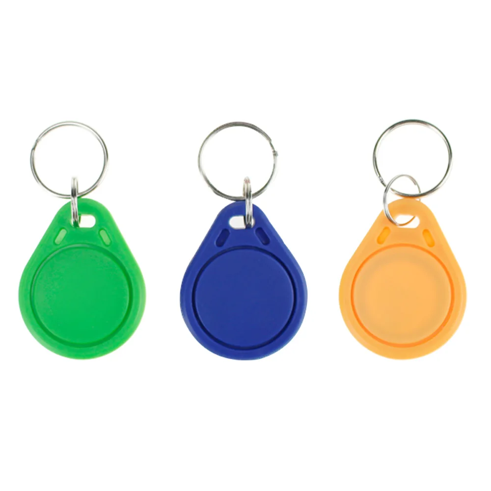 10 pçs rfid keyfobs mifare 13.56mhz 14443a m1 s50 pequeno inteligente ic chaveiro tag keyfob token nfc cartão de controle acesso