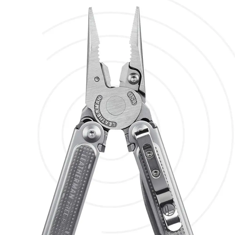 LEATHERMAN - FREE P4 Multitool with Magnetic Locking, One Hand Accessible Tools and Premium Nylon Sheath and Pocket Clip