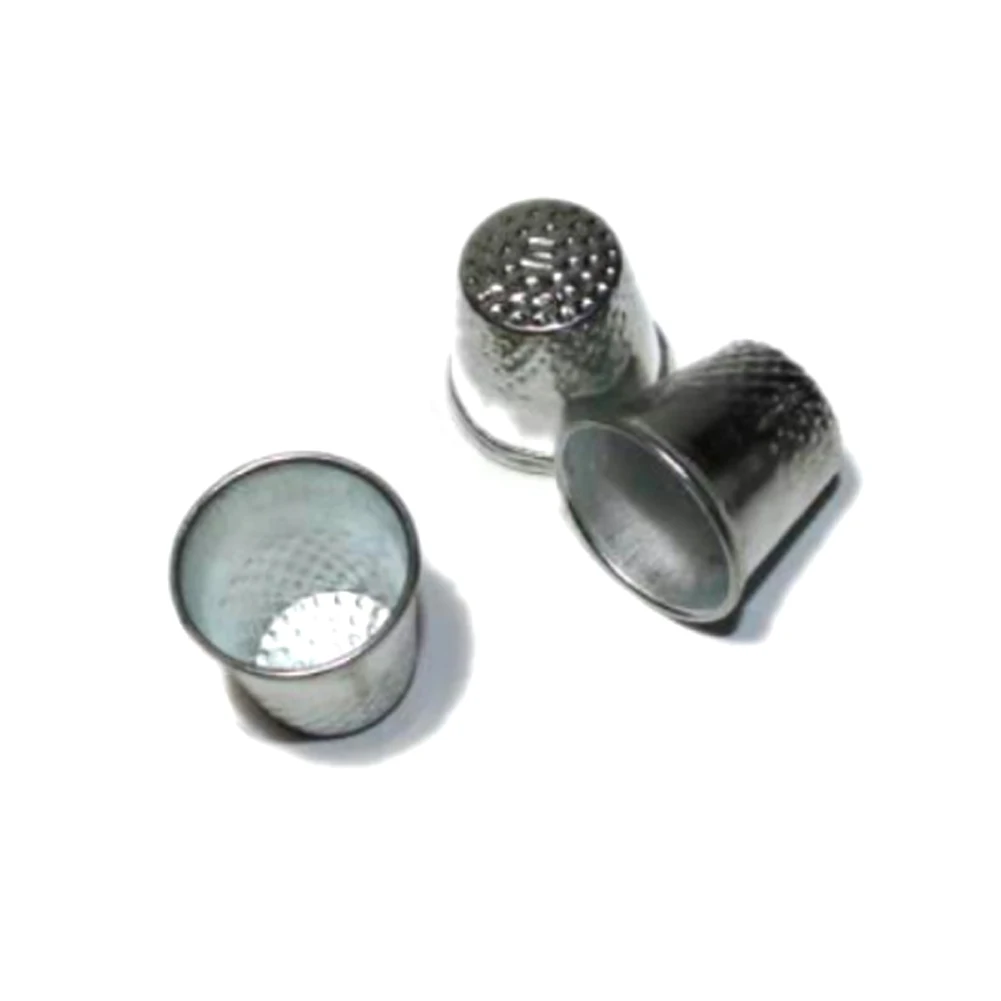 3 Pcs Thimbles Tailor Sewing Tool Silver Metal Grip Finger Shield Protector Pin Needle Handworking Sew Machine Accessory TUE88