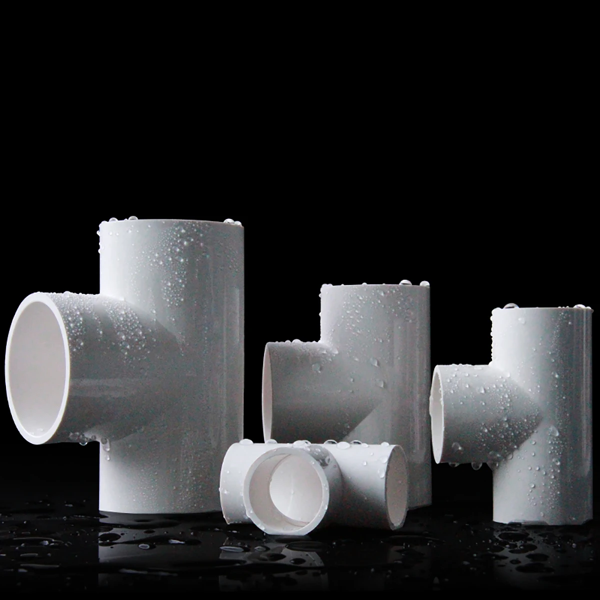 Accesorios de tubería de PVC, conector en T igual a 16,20,25,32,40,50,63,75, 90.110mm, juntas de soldadura solvente, riego de jardín de acuario DIY, 1 ud.
