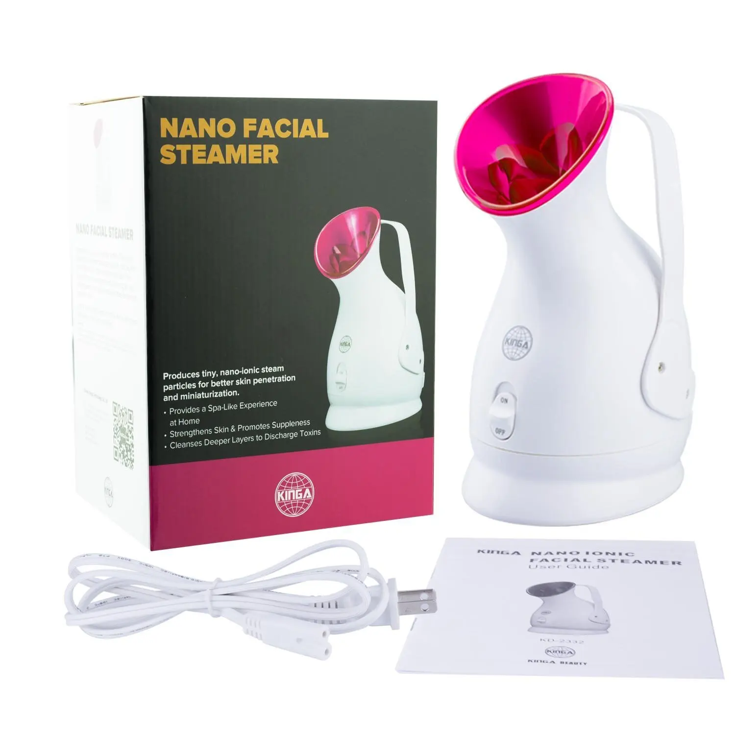 Electric Facial Steamer Large-capacity Water Tank Gentle and Deap Cleaning SPA Thermal Spray Steaming Facial Hydrating Face Care