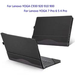 Laptop Case For Lenovo Yoga 7 6 5 4 Pro Liner Sleeve For Yoga C930 920 910 900 Unisex Patchwork PU Leather Protective Cover Gift
