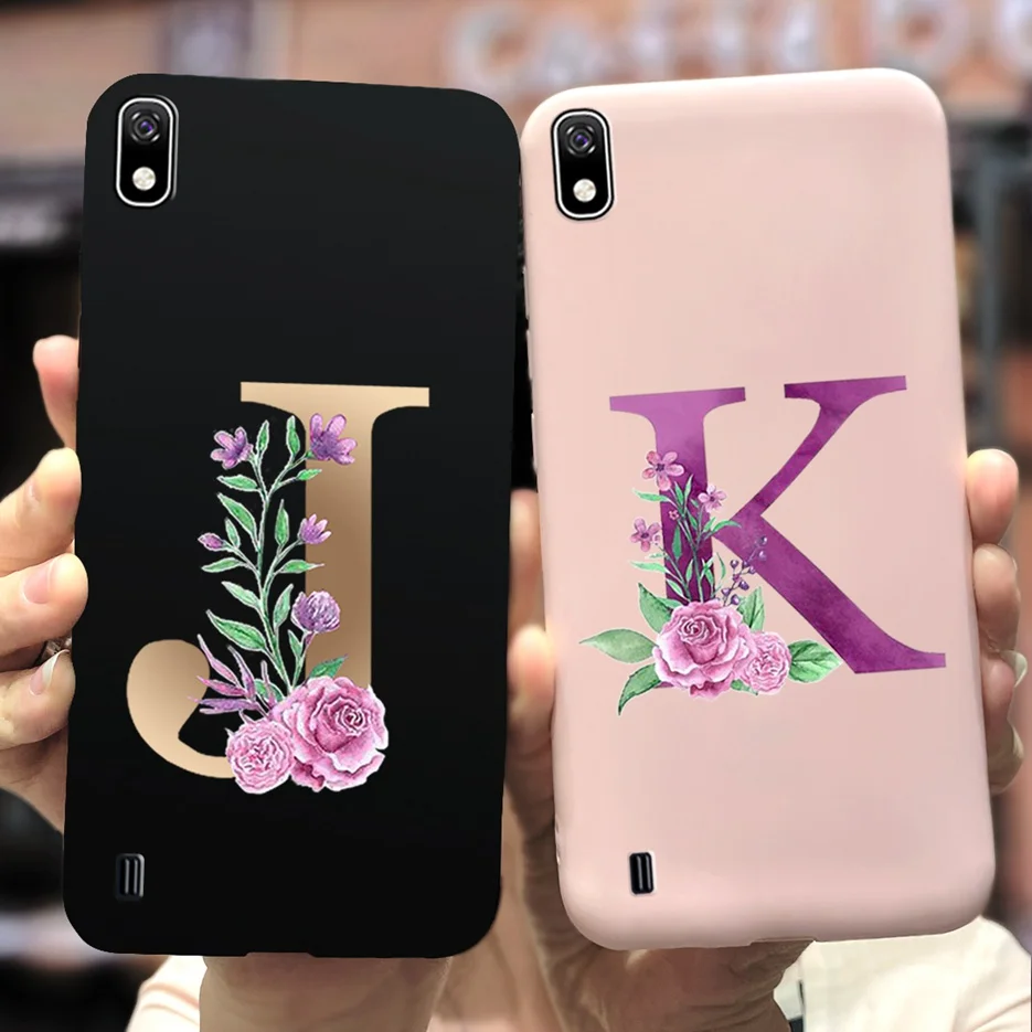 Cute Letters Cover For Samsung Galaxy A10 Case Silicone Soft Phone Cases For Samsung A10 A 10 A105F Back Cover 6.2'' Full Bumper