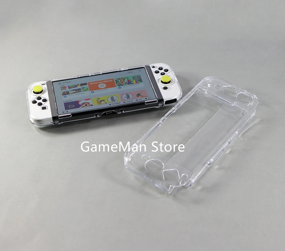 1 unidad para NS Nintendo Switch Oled funda de cristal transparente de alta calidad funda protectora