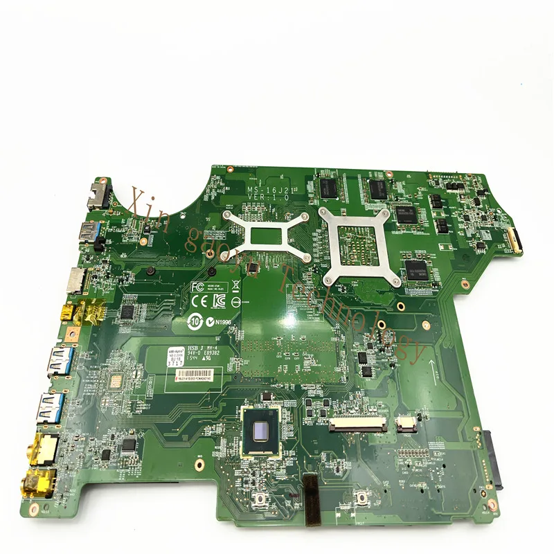 original FOR MSI GE72 GE62 PE70 PE60 GP62 GP72 notebook motherboard MS-16J21 MS-16J2 N16P-GX-OP-A2 i7-5700HQ 100% test OK