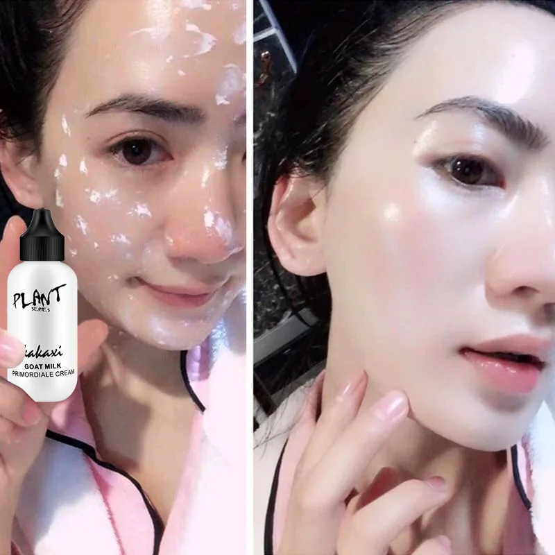 Goat Milk Foundation Cream Full Coverage Waterproof Moisturizing Lazy Liquid Foundation Face Makeup Skin Tone Corrector Cosmetic