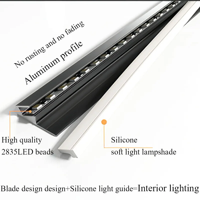 Bande LED à Angle intérieur de 45 degrés, faisceau Oblique, couche d'armoire, bord d'étagère, émission de lumière latérale, sans fente, monté en Surface, DC12V