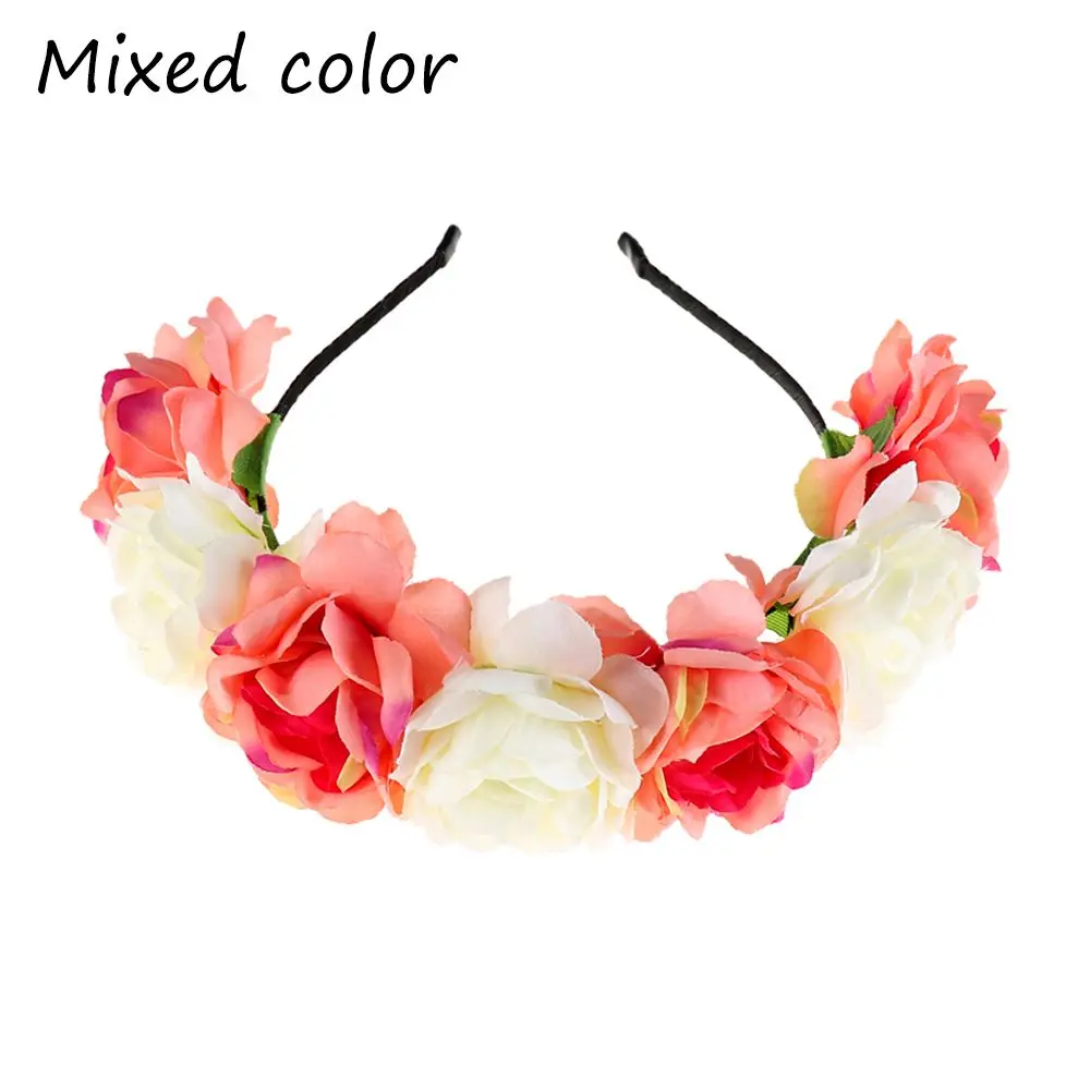 

Ladies Girls Princess Hair Accessories Women Flower Headband Beach Headwear Wedding Party Bride Headhoop
