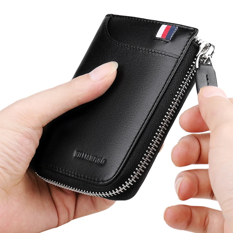 WILLIAMPOLO Leather Mini Luxury Men Small Wallet Short Slim Purse Card Holder Minimalist Designer Money Dollar PL253