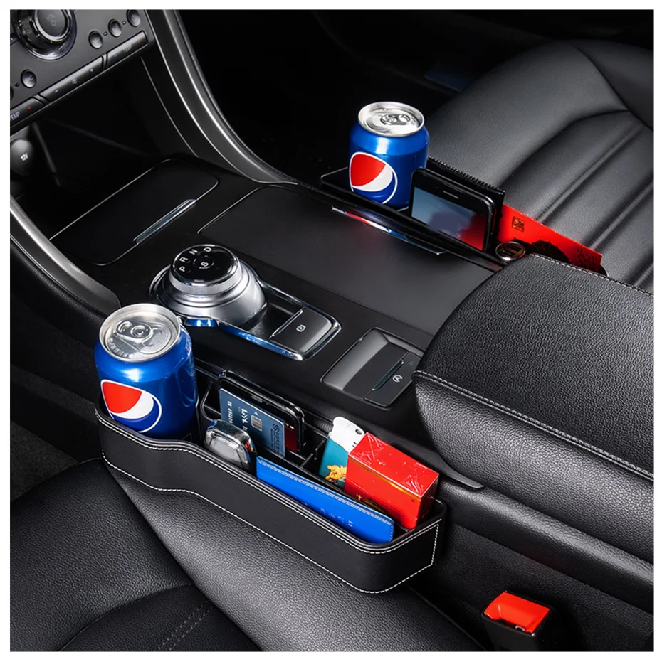 Multifunktionaler Autositz-Lücken-Organizer – Sitzspalt, Schlitz, Taschenfänger, Box, Schlüsselkarte, Telefonhalter – Detail 1