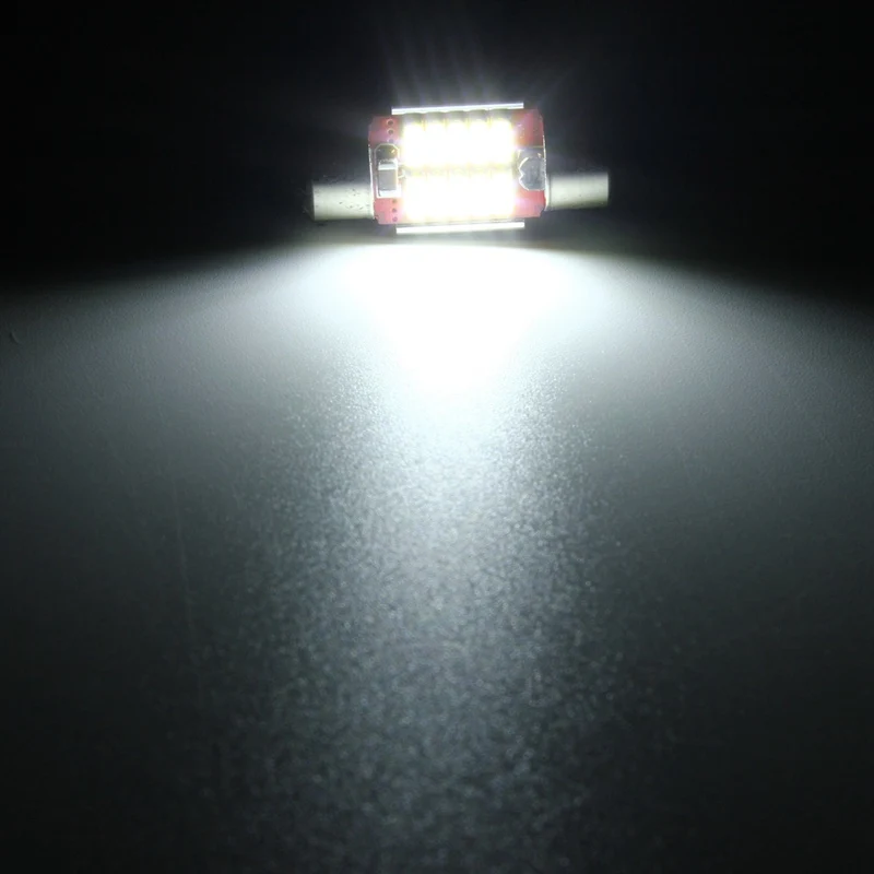 1/2 sztuk 31mm 10 SMD 4014 LED błąd Canbus bezpłatne wnętrza Festoon Doom automatyczne światło żarówki czysty biały DC 12-24V Parking Dropshipping