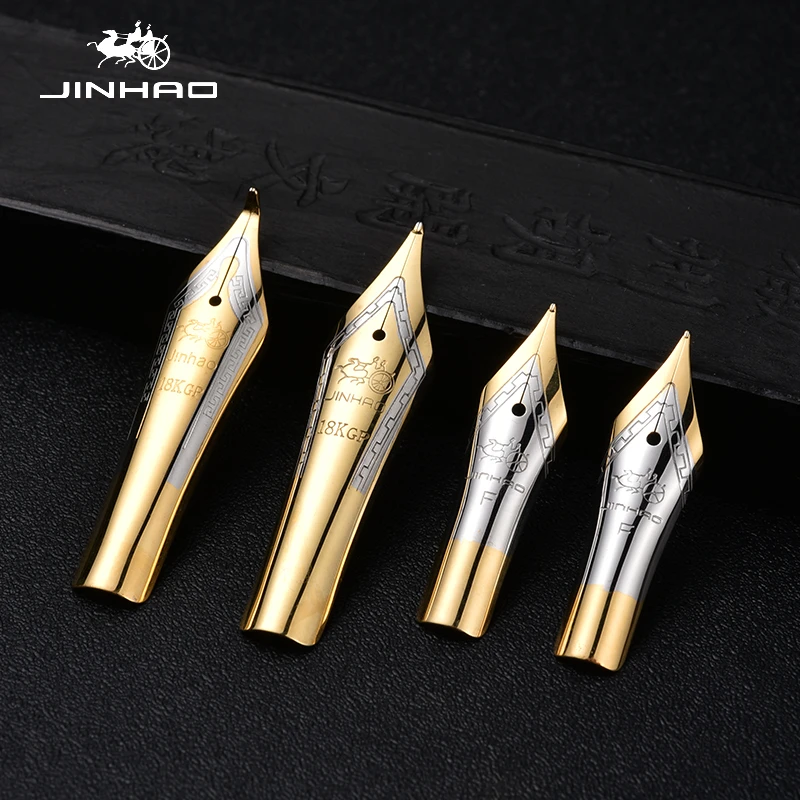 1pcs Jinhao Original Nib for Fountain Pens, 18KGP M, 0.38mm F, EF Tip Ink Pens Accessories, Converter A6431