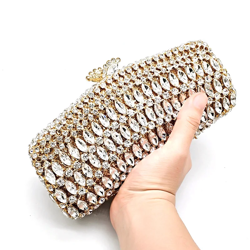 

Women evening party handbag diamonds luxury crystal clutches elegant ladies purses bridal wedding party long shape purses bag