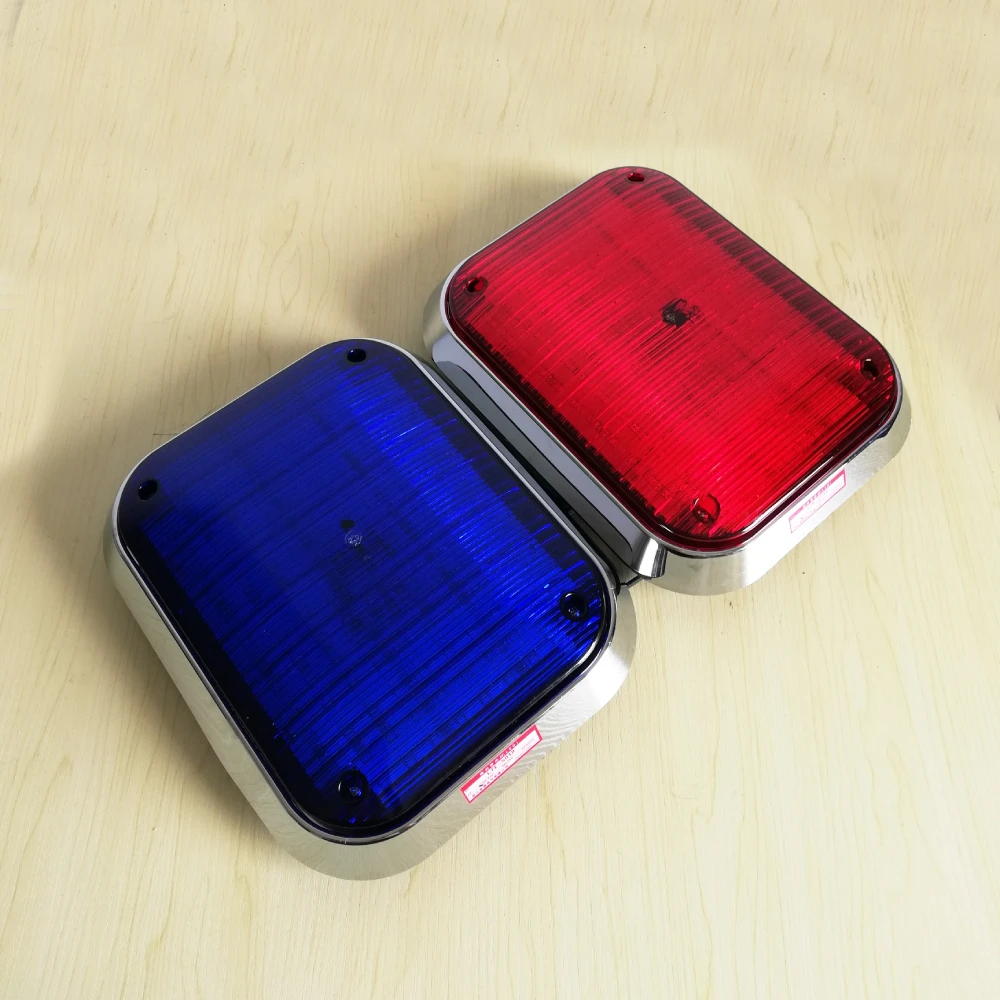 2Pcs LED Car Emergency Strobe Lights For Ambulance 12V 24V Police Flashing Lights Red Blue White Amber