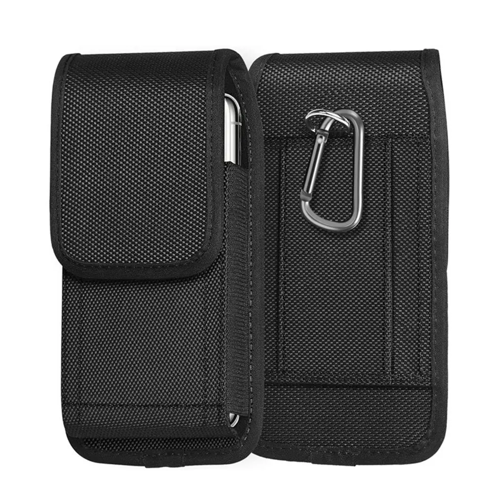 Tactical Cell Phone Pouch Holster with Free D Buckle Protable Wallet Card Waist Pack Outdoor Sports Nylon Carrying Case