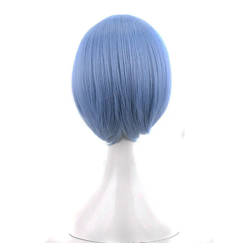 Perruque de Cosplay Anime Re: la vie dans un monde différent de zéro Ram Rem, perruque courte bleue rose, accessoire de Costume de Cosplay