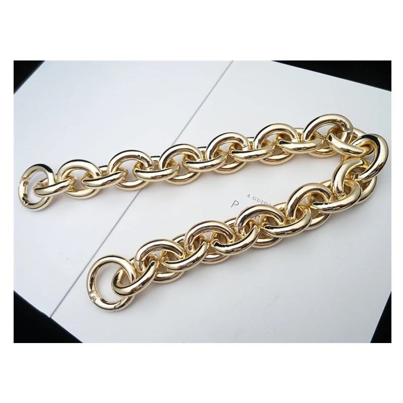 Metal Chain Bag Strap Handmade Bag Accessories Wallet Bag Straps Big O Ring Aluminium Chains Small Bag Round Clasp High Quality