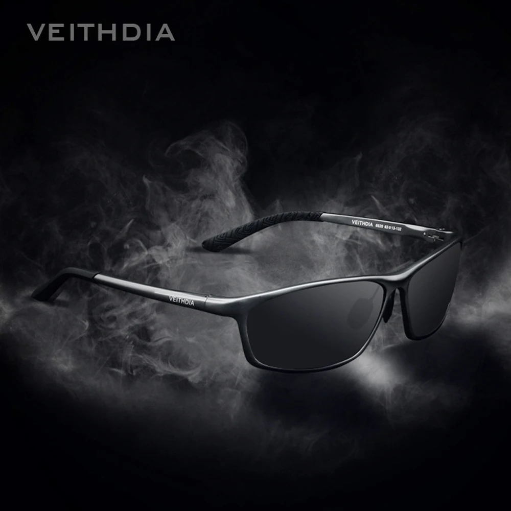 VEITHDIA – lunettes de soleil en aluminium pour hommes, verres polarisés UV400, Sport, conduite en plein air, accessoires de cyclisme, 6520