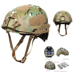 Tactical AF Adjustable ABS AirFrame Combat Helmet with Side Rails/ NVG Mount Outdoor Helmet for Airsoft Paintball Hunting