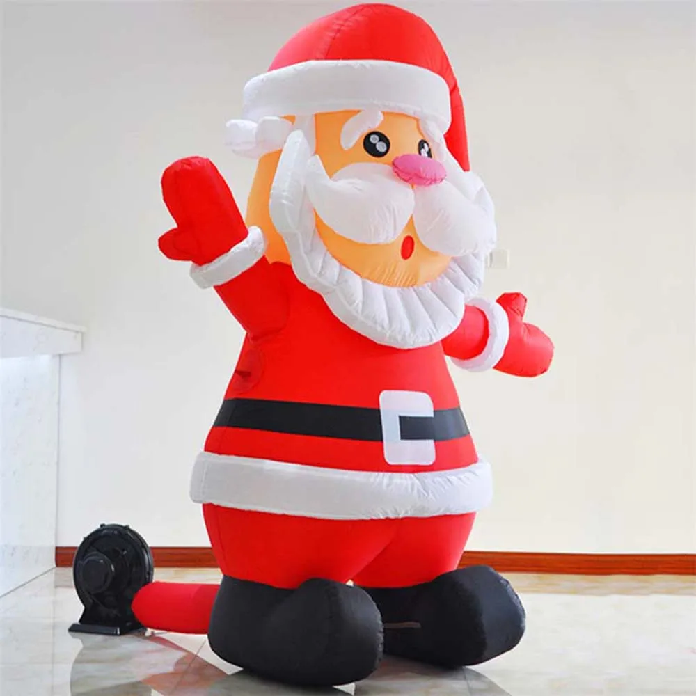 

Free shipping Outdoor Inflatable Christmas Santa Carrying A Gift Bag Air Blown Santa Claus Model Balloon for Christmas Decor