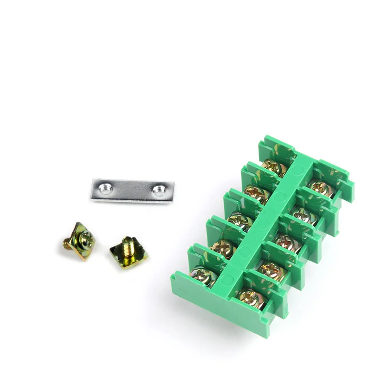 1PCS 10-25mm2 Universal DIN Rail Mounted Wire Dual Row Connection JF5-25/5 Copper Terminal Blocks 100A/5P