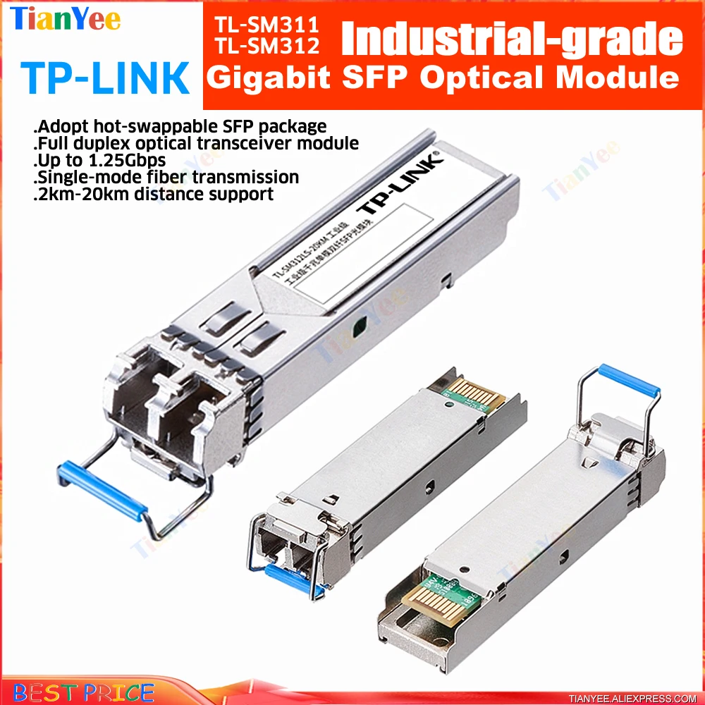 

Tp link tl-sm311 312 single mode dual fiber SFP optical transceiver module 312LS-20km LC 311LS-AB-2km 20km LC 311SS-AB-2km SC