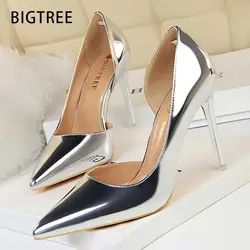 BIGTREE Shoes Sexy Woman Pumps Patent Leather High Heels Plus Size 43 Women Shoes Heels 2024 Stiletto Ladies Shoes Wedding Shoes