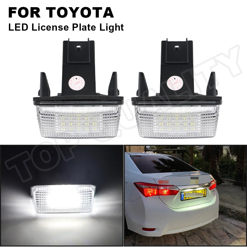 

2Pcs LED License Plate Light Number Plate Lamp For Toyota Auris Avensis Corolla E150 Auris E15 2006-2012 Verso 8127002131